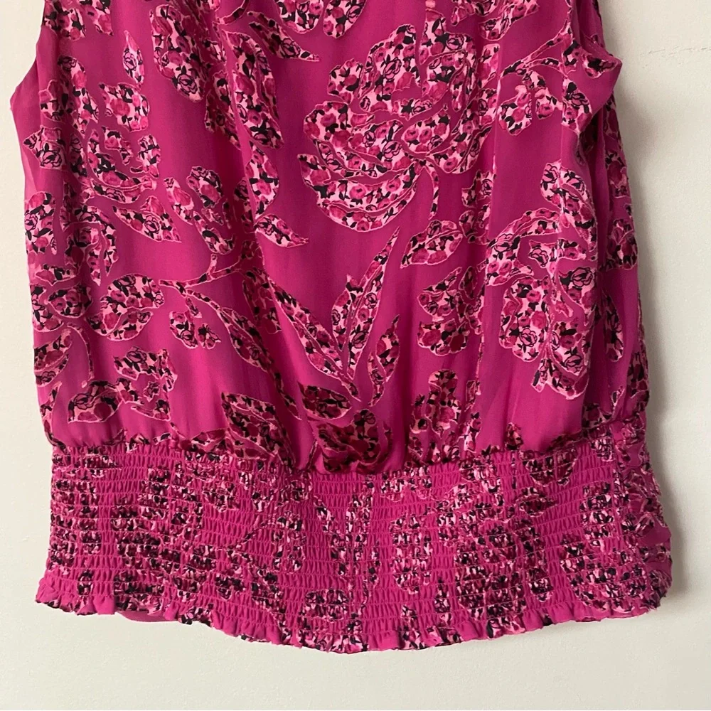 White House Black Market Pink Floral Blouse - Picture 7 of 7